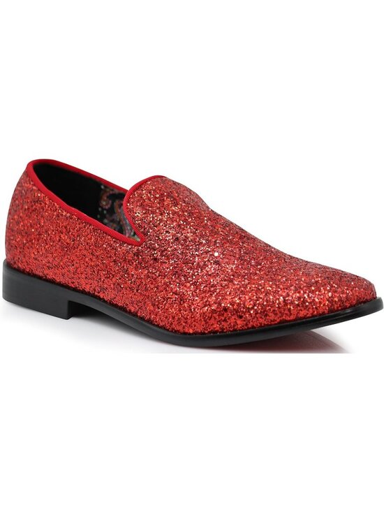Men\'s Red Vintage Glitter Loafers Slip On Tuxedo Dress Party Classic Shoes main image 7